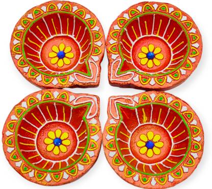 SONKARS Ceramic (Pack of 4) Table Diya