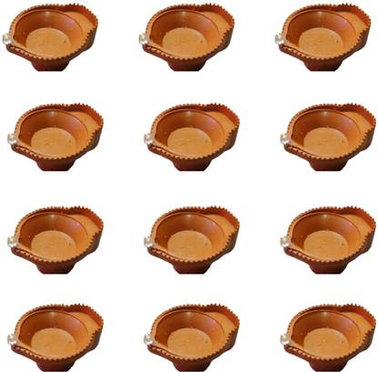 Triangle Ant ™Sensor LED Diya Candle with Water Sensing Technology E-Diya, LED Candle Plastic Table Diya Set