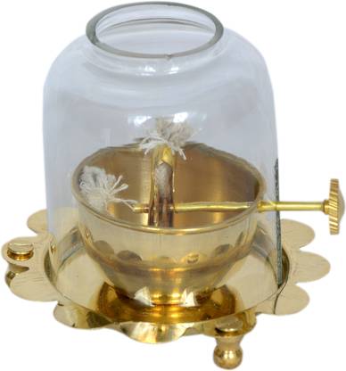 johri impex Akhand jyot Brass Table Diya