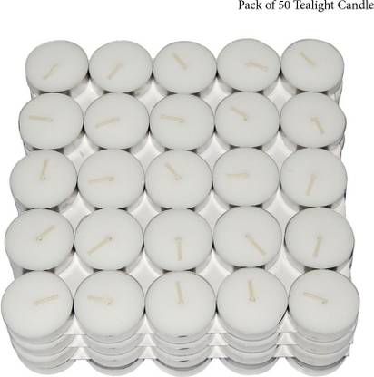Pride Kraft White tealight holder aluminium candles pack of 50 Aluminium, Silicone (Pack of 50) Table Diya