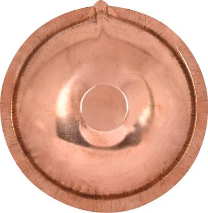 TORPPEZA Copper Diya for Pooja and Spritual Purpose Diwali Deep (Size - 14cm) Copper Table Diya