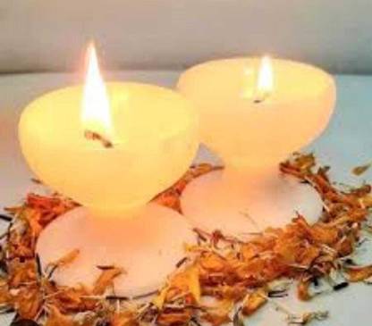 tilak arts Handcrafted Natural White Marble Diya for POOJA - 2inch Marble (Pack of 2) Table Diya Set