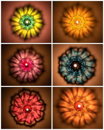 Fresten Transparent Reusable Reflection Diya(Set Of 24, Multicolor) Plastic Hanging Diya Set
