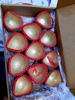 JustWe JW2019 Earthenware (Pack of 11) Table Diya Set