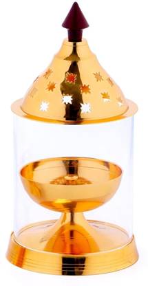 Akhand G-3 Gold Brass Table Lantern