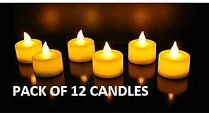 D.V TECH Plastic (Pack of 12) Table Diya Set