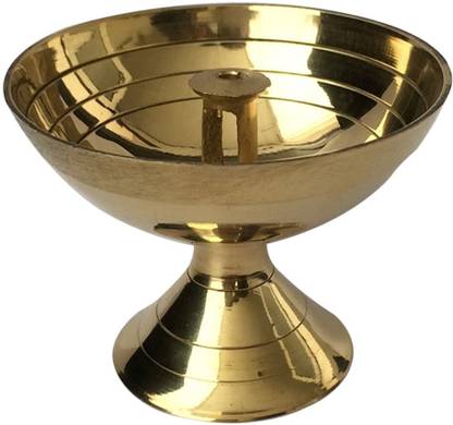 WQT Brass Diya For Deepak Poojan, Akhand Jyot, Home Brass Table Diya