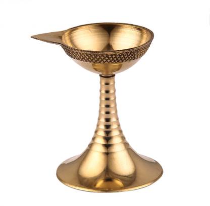 TORPPEZA Pure Brass Ring diya for home office Brass Table Diya