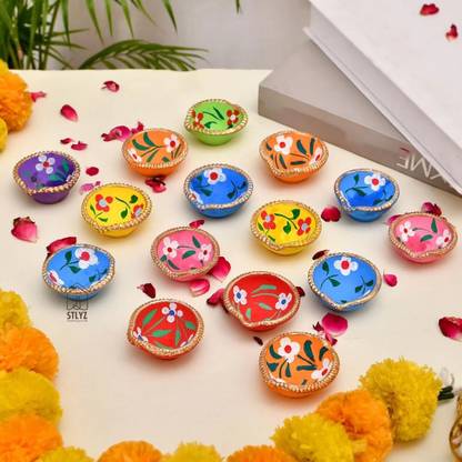 BS NATURAL Terracotta (Pack of 12) Table Diya