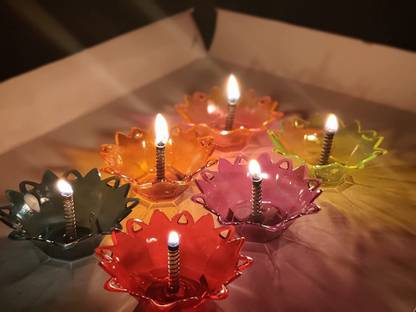 BS NATURAL Plastic (Pack of 24) Table Diya Set