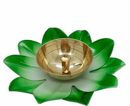 Vintageware Metal Tealight Candle Holders for Diwali Pack 2 (Green ) Stainless Steel Tealight Holder Set