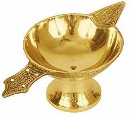 JPShub Brass Table Diya/ Jot (Diya Oil lamp) ( Height: 1.3 Inch) Brass Table Diya