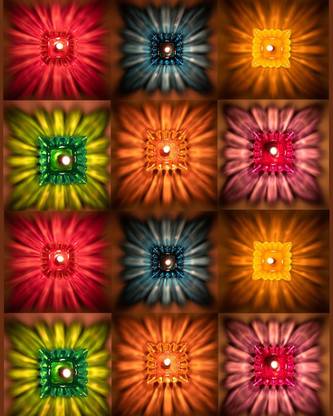 Onlinch Plastic (Pack of 12) Table Diya Set