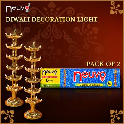 NEUVO Plastic (Pack of 2) Table Diya