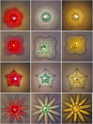 SOMUDEE Plastic (Pack of 24) Table Diya Set