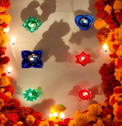 BS NATURAL Plastic (Pack of 6) Table Diya Set