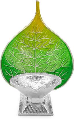 MAA SILVER Maa Silver Diya Perfect for Gift and Pooja Purpose Silver Table Diya