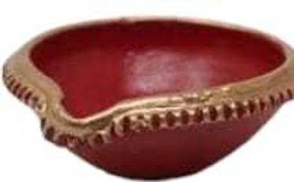 Signature Mitti Diya for puja & diwali (Size : 12x12x5cm) Earthenware Table Diya