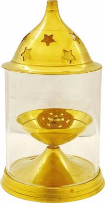 LandCVentures Akhand Jyoti Diya Brass Table Diya