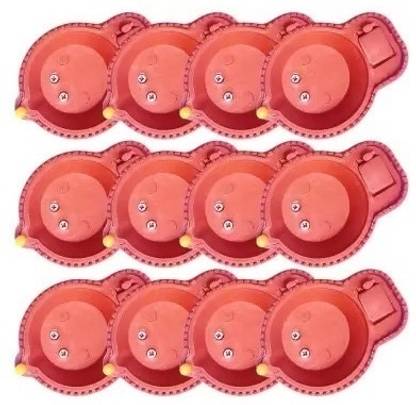 NKKL Traditional LED Water Diya Sensor ,Temple ,Office ,Home ,Diwali Decoration 225 Plastic (Pack of 12) Table Diya Set