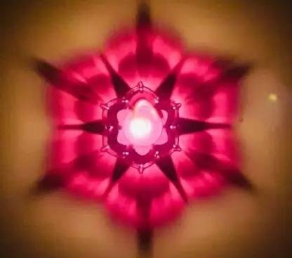 NPU 3D Reflection LED Diya Temple ,Office ,Home ,Diwali Decoration 1323 Plastic (Pack of 6) Table Diya Set