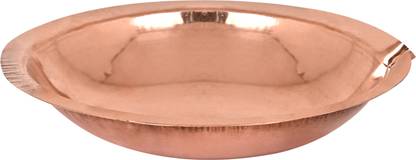 TORPPEZA Copper Diya for Pooja and Spritual Purpose (Size - 8cm) Copper Table Diya