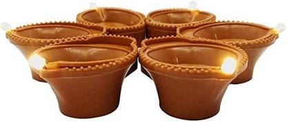 shobha LED Light Water Sensor Diyas Plastic with, Ambient Lights Plastic Table Diya