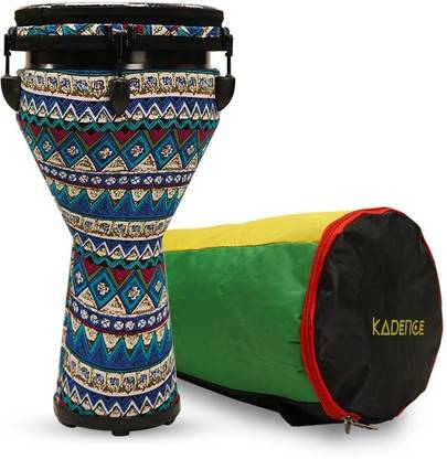 KADENCE Djembe Drum 8" Fiber Skin, African Hand Carved Percussion Drum Djembe