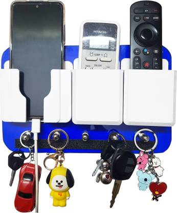 Rainbow Dots KH-BLU Mobile Charging Holder, AC Remote Holder, Key Chain Holder Pen Card Dock