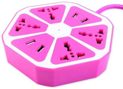 FITRIC Heavy Duty Extension Board with 4 USB/Outlet Ports HAXAGON SOCKET EXTENSION CONVERTER