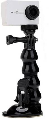 Axcess Flexible Suction Cup Car Mount for GoPro, Insta360 Cameras and Mobile Holder Suction Cup