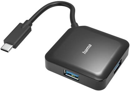 Hama USB Hub, 4Port, USB 3.2 Gen1, Data Transfer Speed up to 5 Gbps, USB C Hub, 200112 4 in 1 Multiport Hub