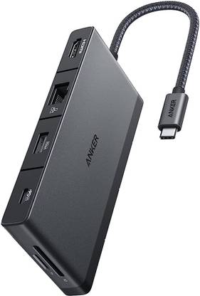 Anker A8373 552 USB-C Hub (9-in-1, 4K HDMI) with 100W Power Delivery, 4K@30Hz HDMI, 4 USB-C, USB-A Ports, Ethernet & SD Card Slot for MacBook, HP, Dell Laptops & More