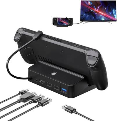SZYUYU Steam Deck Dock: 4K HDMI, USB 3.0/2.0, 100W USB-C, 5-in-1 Stand Docking Station
