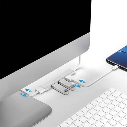 UniBoss USB Hub 3.0 for PC-4 Port High Speed USB Hub for Laptop 4-in-1 USB Hub 3.0 Port, PD 65W Docking Station for MacBook USB 3.0 Hub