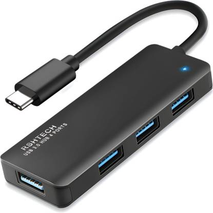 RSHTECH 4-in-1 high speed (upto 5Gbps) USB Type-C Hub: Type-C to 4×USB 3.0 RSH-336 USB Hub - For Laptop, Desktop, MacBook