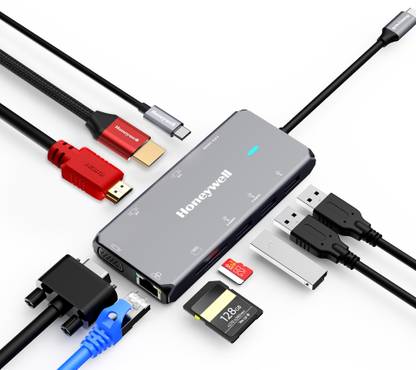 Honeywell 10 in 1 Type C Dock with Dual HDMI 10 in 1 Type C Dock with dual HDMI ,USB C (PD 100W),RJ45 Port, VGA Port, 2 USB 3.0, 1 USB 2.0