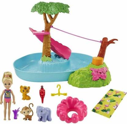 BARBIE Chelsea the Lost Birthday Splashtastic Pool Surprise Playset