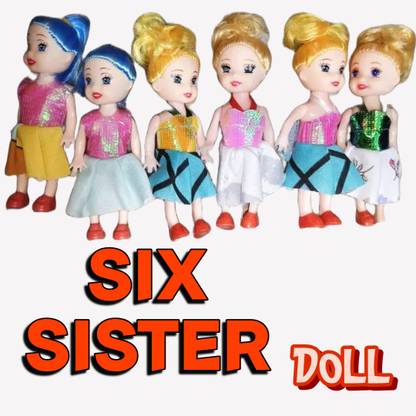 AKTOON TOYS 6 Sisters Doll with Beautyful Hair DOLL