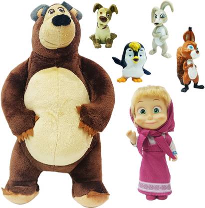 SIMBA Masha Set Plushbear+Doll+Animals