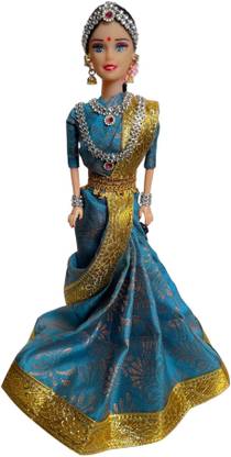 Nandhu cultural handmade Indian girl saree doll for engagement puberty functions etc