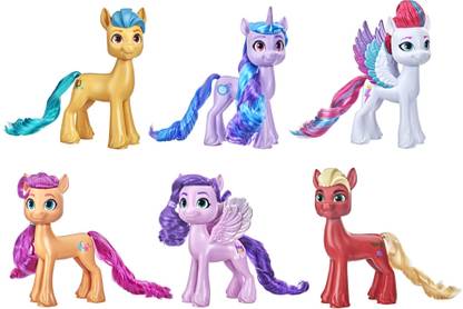 MY LITTLE PONY A New Generation Movie Shining Adventures Collection - 6 Figures + Comb
