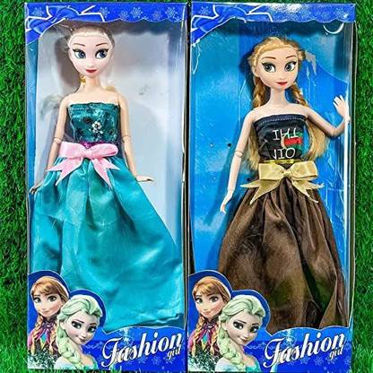 mini gifts Elsa And Anna Doll Set With New Dress Design, Full Foldable Doll