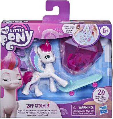 MY LITTLE PONY A New Generation MovieCrystal Adventure Zipp Storm- 3" White Pony Toy