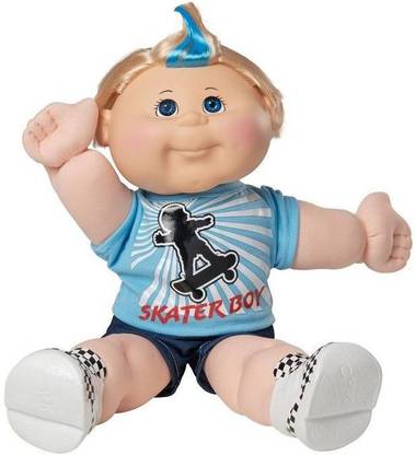 Cabbage Patch Kids Skateboard Boy Blonde Hair Blue Eyes
