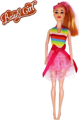 AZEENA Beautiful Doll Toy Set With Movable Joints for Girls | Extra Dress & Accessories