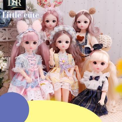 DSR 30CM BJD Doll Style Dresses with Light Music Dolls for Girls Gift (Pack of 1)