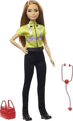 BARBIE Paramedic Petite 12 Inch Fashion Doll With Brunette Hair