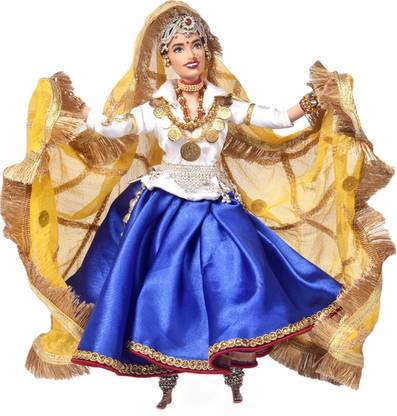 Roots & Wings Haryanvi Jaat Folk Dance Desi Collectible 12-inch Doll (Fully Posable Doll)