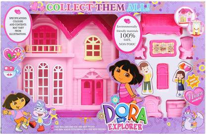 kanha toys Dora The Explorer Doll House Set Pretend Play Toy for Kids,Plastic